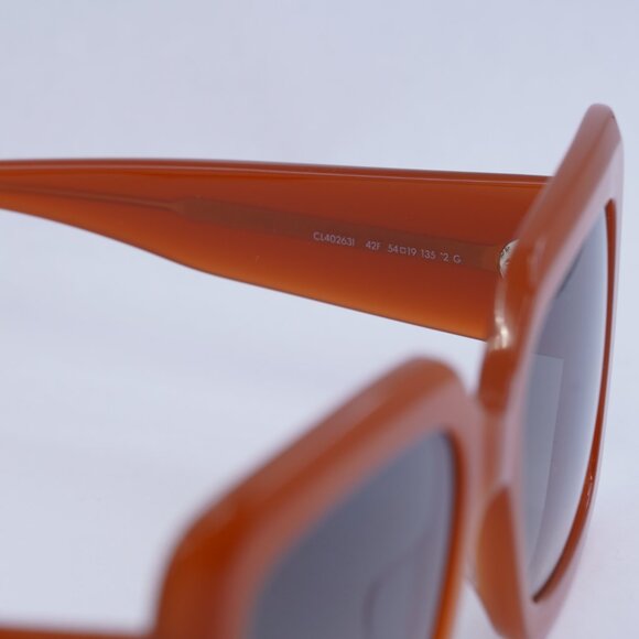 ?️ New Celine CL40263I 42F Sunglasses - Shiny Orange Frame, Brown Lenses main image 6